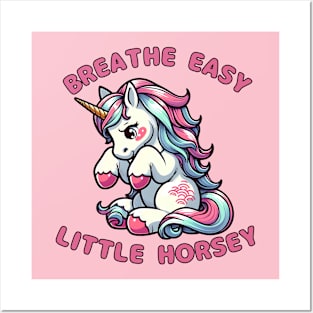 Anxiety unicorn Posters and Art